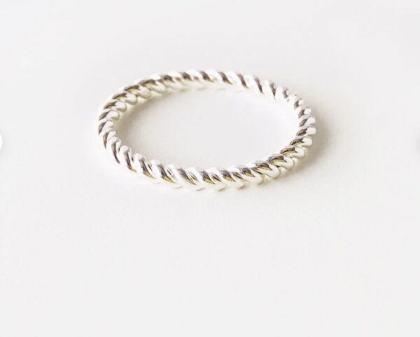 BELLYBIRD Jewellery Ring - SPIRALRING, gedrehter Silberring/ vergoldet