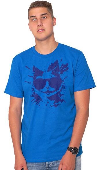 HANDGEDRUCKT "Cool Cat" Männer T-Shirt von EarthPositive