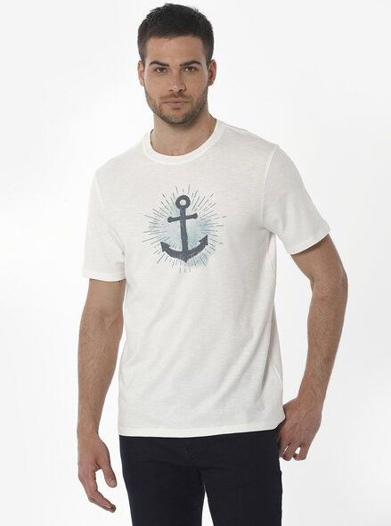 ORGANICATION T-Shirt aus Bio-Baumwolle mit Anker-Print