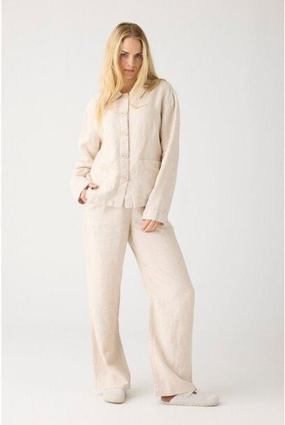 KnowledgeCotton Apparel POSEY weite, mittelhohe Leinenhose - GOTS/Vegan