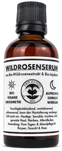 Two Hands BIO WildrosenSerum aus Bio-Wildrosenextrakt & Bio-Jojobaöl - Bio Vegan