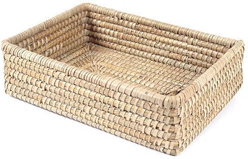 GLOBO Fair Trade Korb Box in drei Größen, Kaisa-Gras - Eckig Naturmaterial, nachhaltige Handarbeit