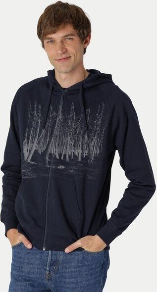 Peaces.bio - handbedruckte Biomode Herren Zip-Hoodie Woodland