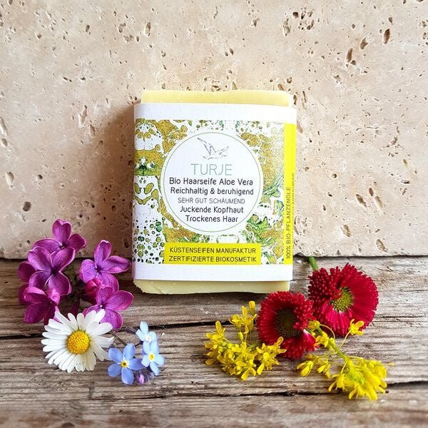 Küstenseifen Manufaktur Bio-Haarseife Turje mit Aloe Vera für trockenes Haar / juckende Kopfhaut - Biokosmetik