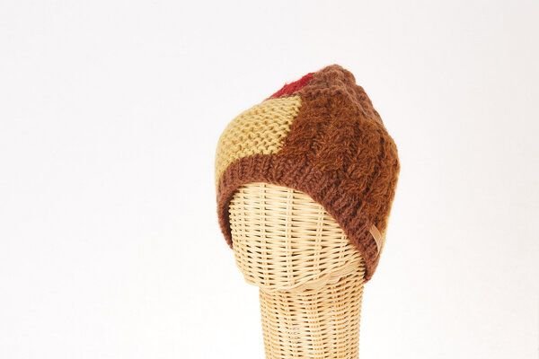 short'n'pietz Schurwollmütze vierfarbig