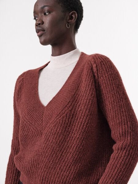 Thumbnail - LANIUS Pullover mit V-Ausschnitt aus Alpakawolle