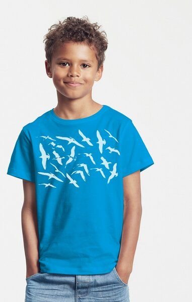 Peaces.bio - handbedruckte Biomode Bio-Kinder T-Shirt Möwen