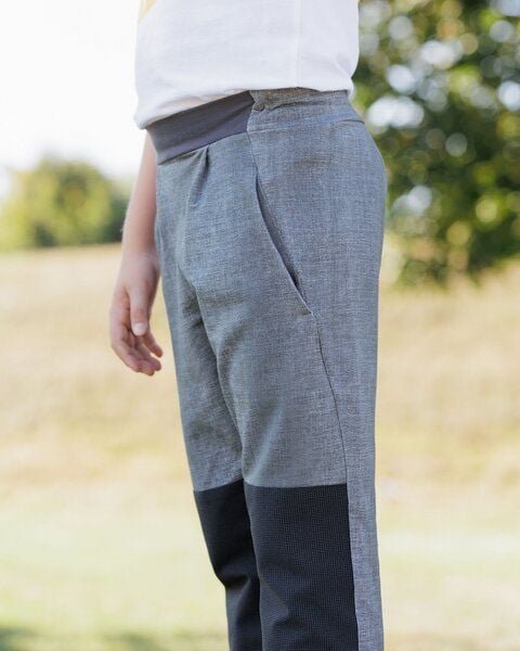 Babbily Bequeme Schlupfhose im Jeans-Look mit verstärkten Knien