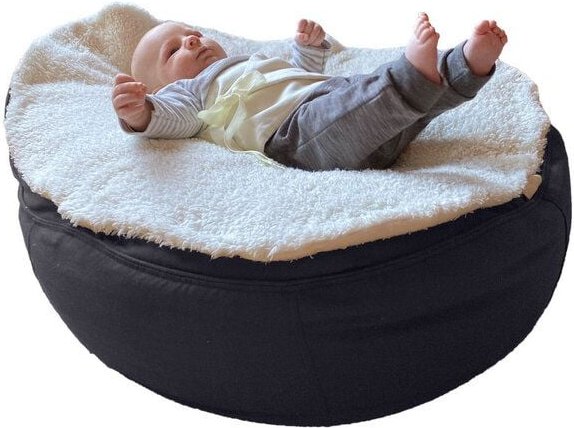 Baby EcoEgg® Bio Plüsch-Auflage mit breitem Puckband-Secure für Babysitzsack