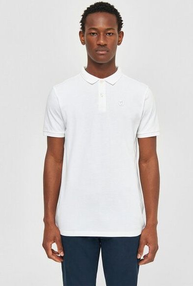 KnowledgeCotton Apparel Polo T-Shirt - Basic Badge - aus Bio-Baumwolle