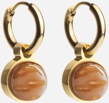 ALEXASCHA Gold Creolen mit Anhänger | Mix & Match