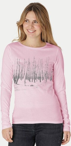 Peaces.bio - handbedruckte Biomode Damen Langarmshirt Woodland