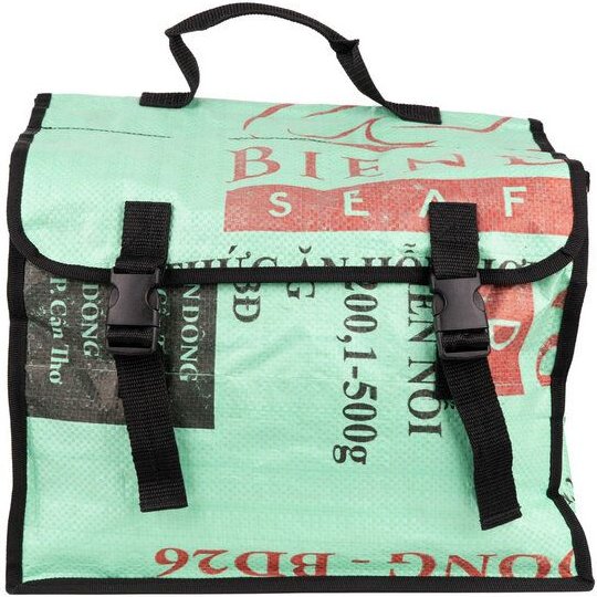 El Puente Fahrradsatteltasche aus recycelten Reissäcken