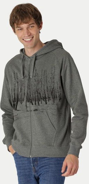 Peaces.bio - handbedruckte Biomode Herren Zip-Hoodie Woodland