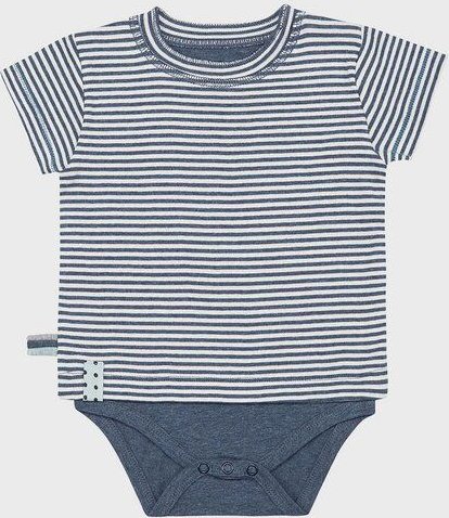 Baby S/S T-shirt Body gestreift 'OrganicEra' aus Bio-Baumwolle