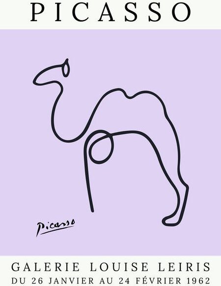 Photocircle Poster / Leinwandbild - Picasso Kamel – lila
