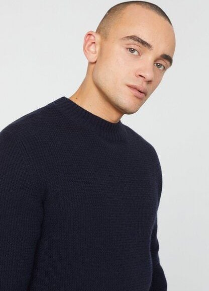 Herren Strickpullover aus Bio-Woll & Bio-Baumwolle Mix - CHIVES - recolution