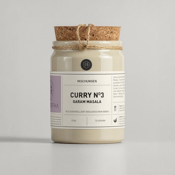 Herbertha Curry No3 "Garam Masala" Bio Gewürzmischung im Steinzeugtopf