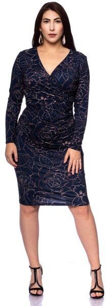 Ingoria LUCIANA feminines Kleid im Wickel-Look (Print)