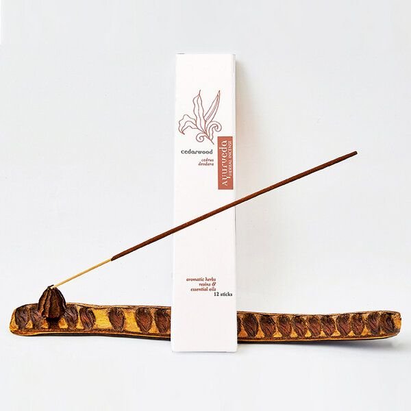 Sundara Set Ayurveda-Räucherstäbchen/-halter aus 100 % natürlichen Zutaten