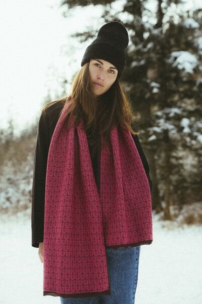 Kopyto Feinstrick Schal SORBUS Winterschal Zweifarbig Gestrickt aus mulesingfreier Merinowolle 100% RWS-zertifiziert