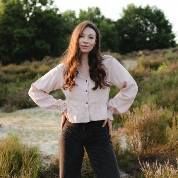 NORDLICHT Musselin Bluse Selma mit Punkten aus 100% Bio-Baumwolle