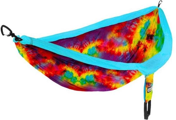 Eagles Nest Outfitters Reisehängematte ENO Doublenest Print bunt bedruckter Nylonstoff für Camping, Urlaub oder Festival