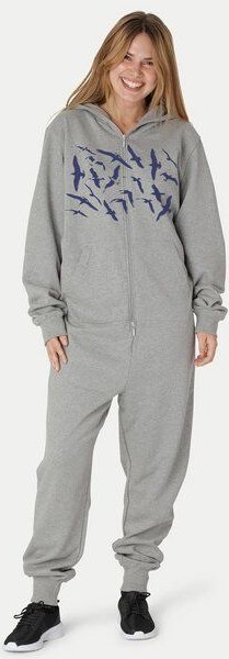 Peaces.bio - handbedruckte Biomode Jumpsuit Möwen Damen