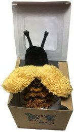 Pat und Patty Personalisertes Schmusetuch/ Schnuffeltuch, Greifling "Biene", Farbe: safran, 100 % Baumwolle-kbA