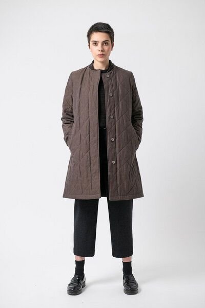 Grenz/gang Damen Steppmantel Aja aus Bio-Baumwolle und Wolle (kbA)