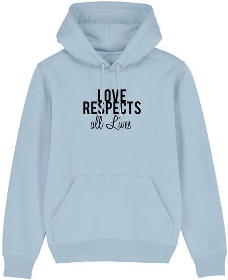 Human Family Bio Unisex Hoodie "Love - Respects"