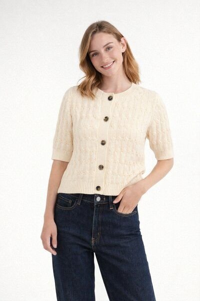 Basic Apparel Kurzarm Cardigan MINIE aus Bio-Baumwolle