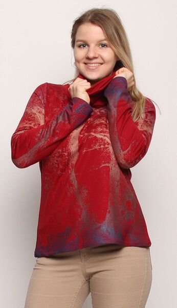 Peaces.bio - handbedruckte Biomode Edel-Rolli Eichenträume in Chillirot