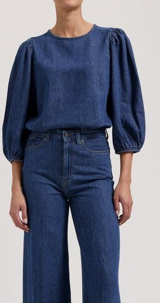 MUD Jeans Damen Hemd "Gloria - Stone Indigo"