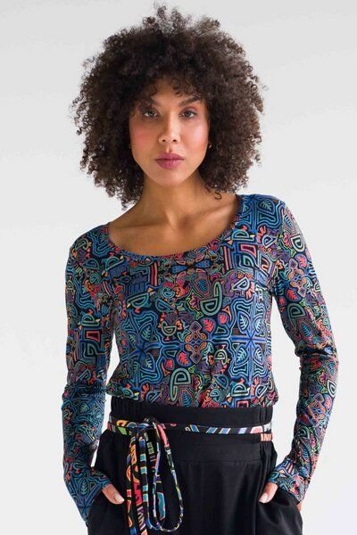 KOKOworld Papaya Damen Longsleeve aus Viskose – weich, elastisch & nachhaltig – Fair produziert in EU – ideal für Yoga, ...