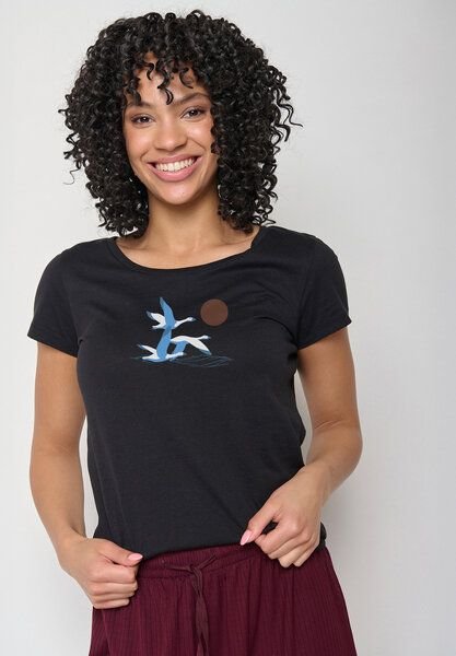 GREENBOMB Animal Goose Family Loves - Lässiges T-Shirt aus Bio-Baumwolle / hochwertiger Print / GOTS / Fair & Vegan