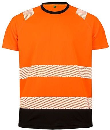 Result Genuine Recycled Safety Workwear HiViz Sicherheits T-Shirt Berufsbekleidung Atmungsaktiv Reflektierend
