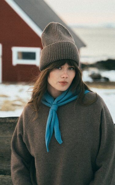 Kopyto BIRUANG Bandana Halstuch 100% Merinowolle RWS-Zertifiziert Ökologisch Unifarben