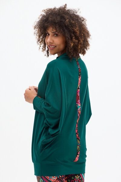 Tunika Mango – Lockerer Schnitt im „Fledermaus“-Stil – Fließender Stehkragen am Hals – Farbenfrohes Print KOKOworld – Fa...