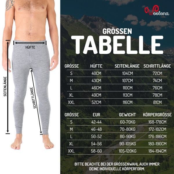 Thumbnail - Woolona Merino Unterhose Herren - ATLAS - 100% Merinowolle