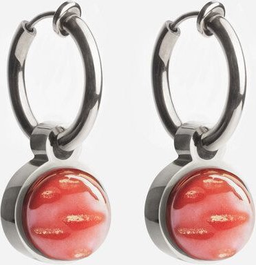 ALEXASCHA Silber Clip Creolen mit Anhänger | Mix & Match