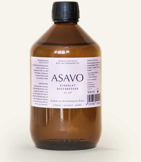 ASAVO Gesichtswasser Rosenhydrolat, Rosenwasser (bio)