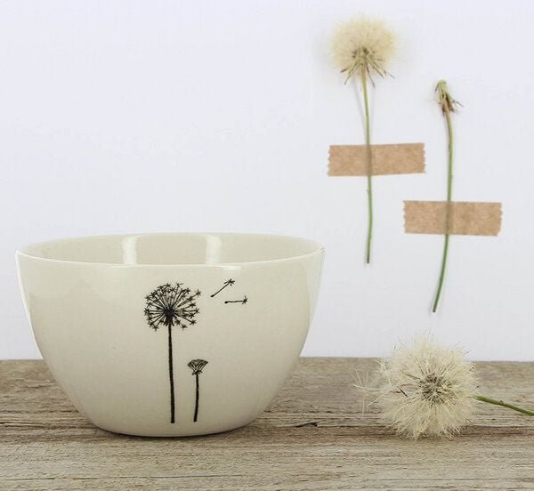 Mitienda Shop Schälchen aus Porzellan Pusteblume