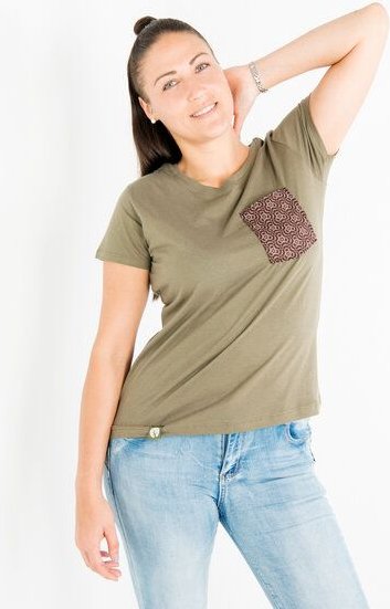 Maishameanslife Shwe Shwe Pocket - Frauen T-shirt - Khaki