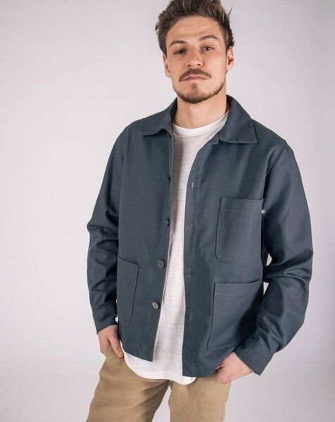 Aatise Zularit Unisex Männer - Jacke Dunkelgrau -upgecycelter PolyBaumwolle