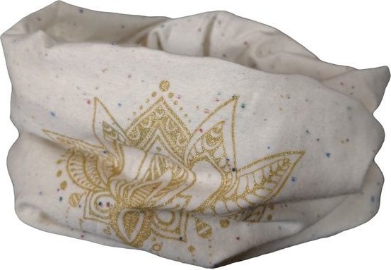 liebewicht Multifunktions Loop weiß/bunt gesprenkelt mit verschiedenen Motiven nach Wahl