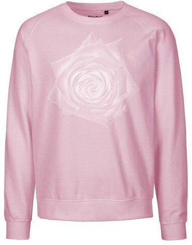 Peaces.bio - handbedruckte Biomode Bio Damen Sweatshirt Loose Fit Rose
