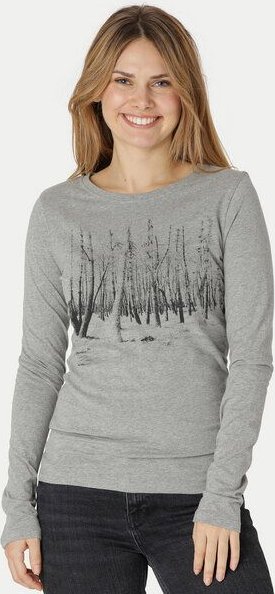 Thumbnail - Peaces.bio - handbedruckte Biomode Damen Langarmshirt Woodland