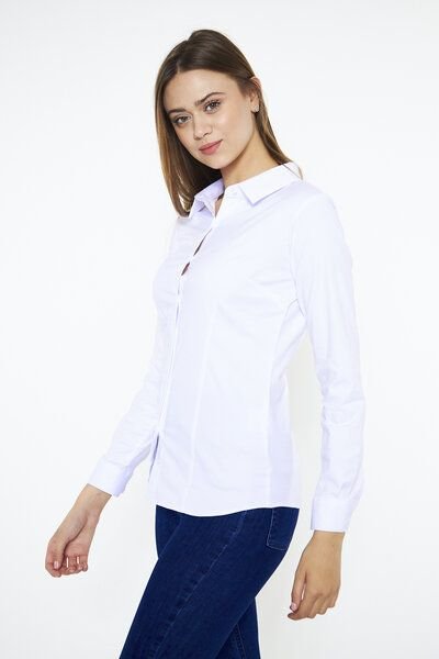 Bruno Barella Slim Fit Hemdbluse aus Biobaumwolle