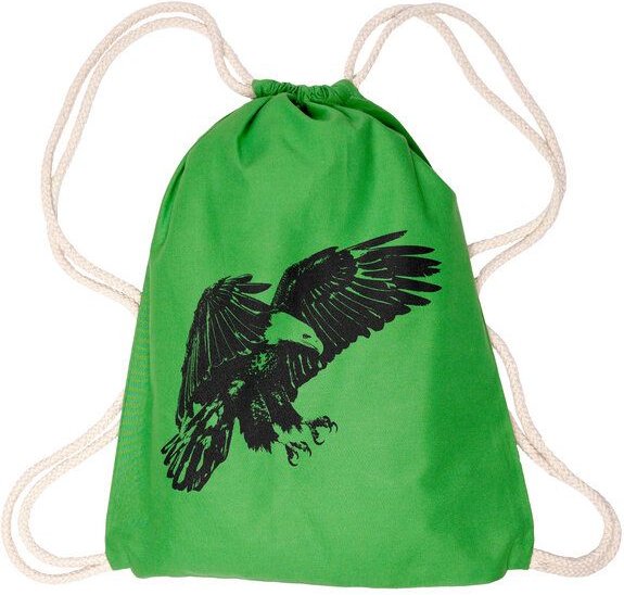 HANDGEDRUCKT Schul-Turnbeutel aus "Weißkopfseeadler"